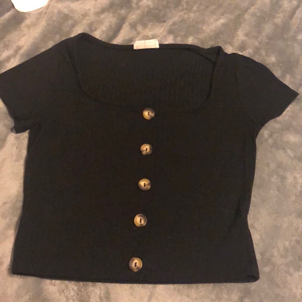Button up c-neck shirt